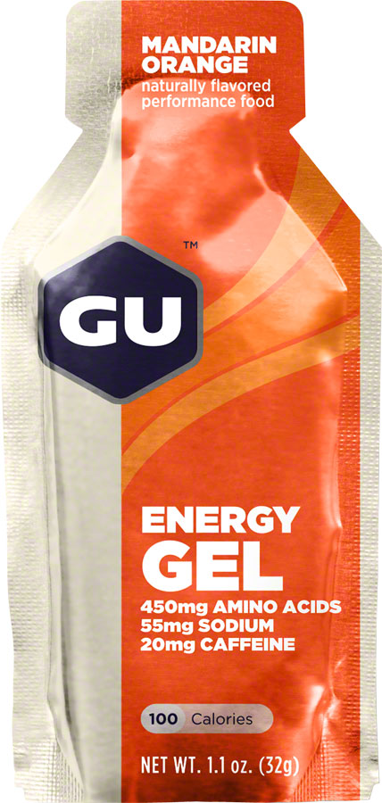 GU Energy Gel - Mandarin Orange, Box of 24 - Gel - Energy Gel