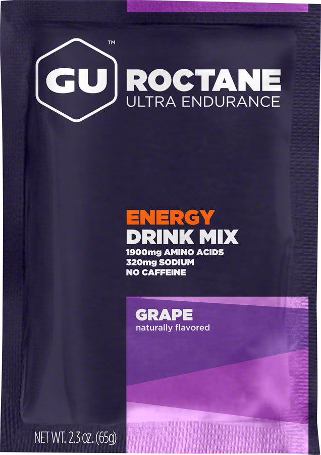 GU Roctane Energy Drink Mix - Grape, Box of 10 - Sport Hydration - ROCTANE Energy Drink Mix