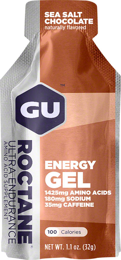 GU Roctane Energy Gel - Sea Salt Chocolate, Box of 24 - Gel - ROCTANE Energy Gel