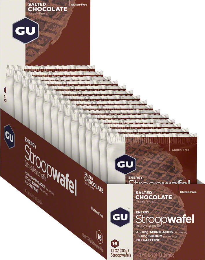 GU Energy Stroopwafel - Salted Chocolate, Box of 16 MPN: 124200 UPC: 769493101600 Waffle Energy Stroopwafel