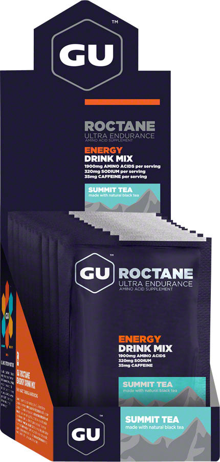 GU Roctane Energy Drink Mix - Summit Tea, Box of 10