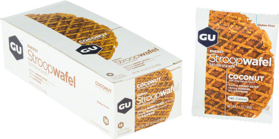 GU Energy Stroopwafel - Coconut, Box of 16 MPN: 124320 UPC: 769493102485 Waffle Energy Stroopwafel