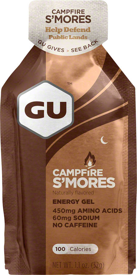 GU Energy Gel - Campfire S'mores, Box of 24 - Gel - Energy Gel