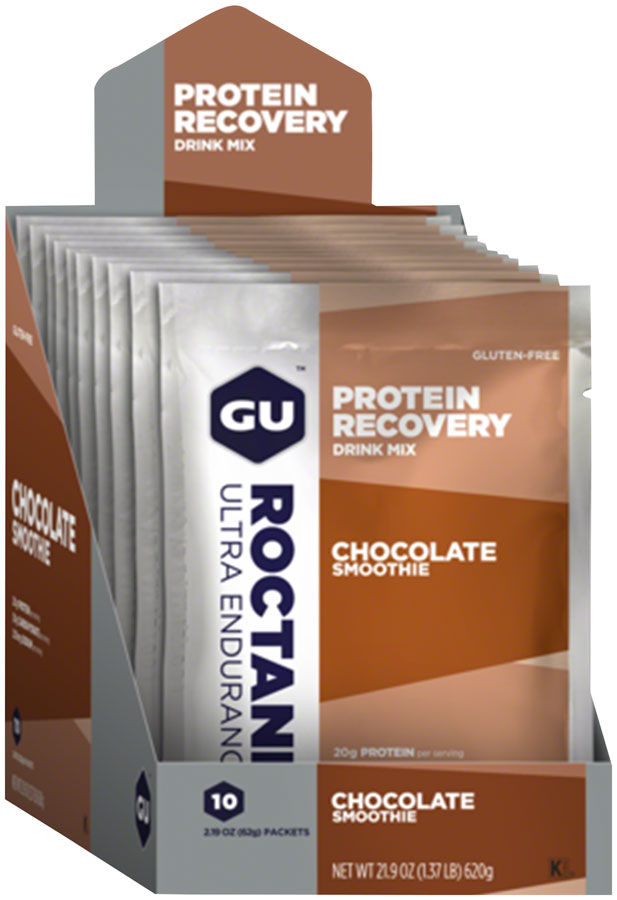 GU Roctane Recovery Drink Mix: Chocolate Smoothie, 10 Pack MPN: 124458 UPC: 769493102942 Recovery Roctane Recovery Drink Mix