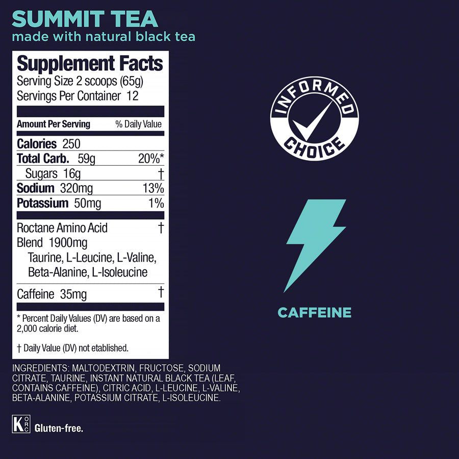 GU Roctane Energy Drink Mix - Summit Tea, 12 Serving Canister - Sport Hydration - ROCTANE Energy Drink Mix