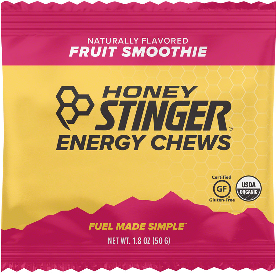 Honey Stinger Organic Energy Chews - Fruit Smoothie, Box of 12 - Chew - Organic Energy Chews