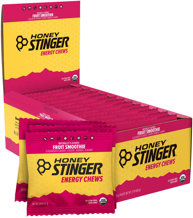Honey Stinger Organic Energy Chews - Fruit Smoothie, Box of 12 MPN: 72019 UPC: 810815020830 Chew Organic Energy Chews