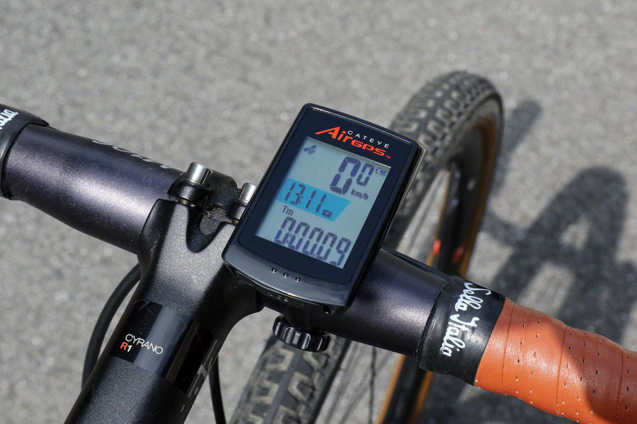 CatEye AirGPS Cycling Computer - with CDC Cadence Sensor, Black - Bike Computers - AirGPS Bike Computer