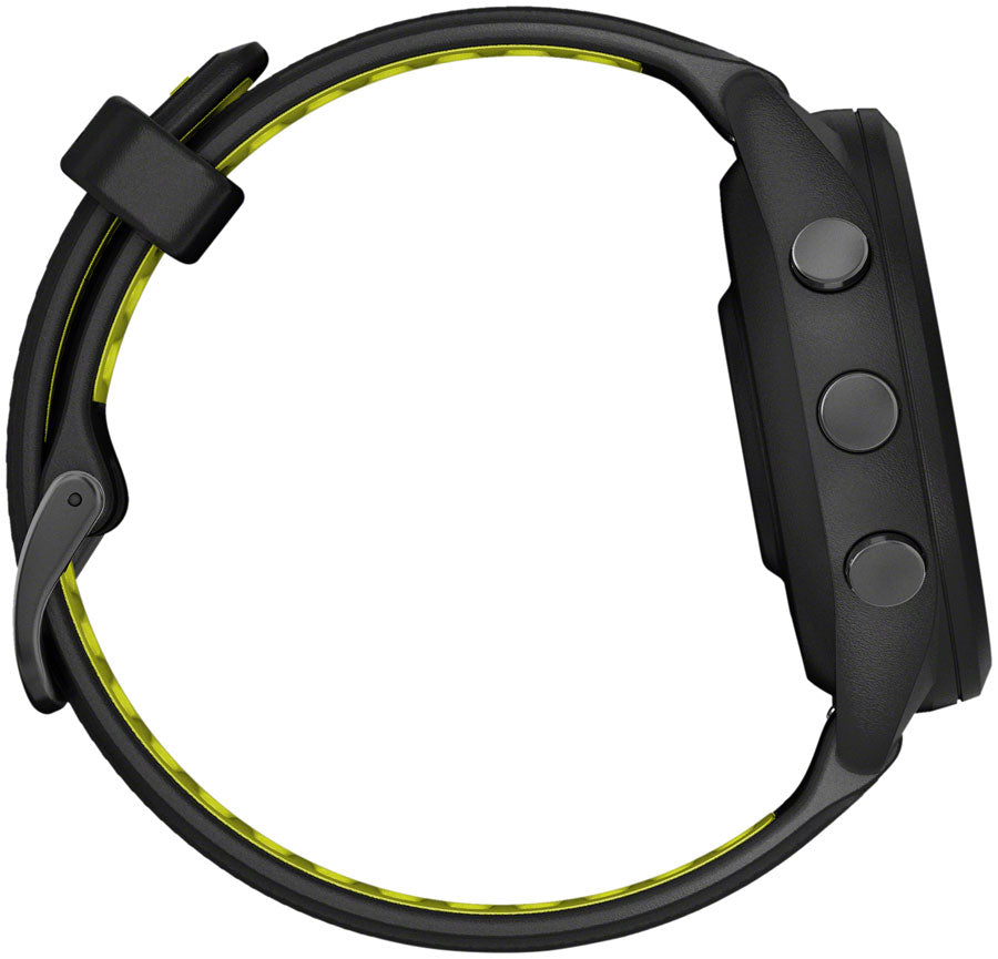 Garmin Forerunner 265S GPS Smartwatch - 42mm, Black Bezel and Case, Black/Amp Yellow Silicone Band - Fitness Computers - Forerunner 265S GPS Smartwatch