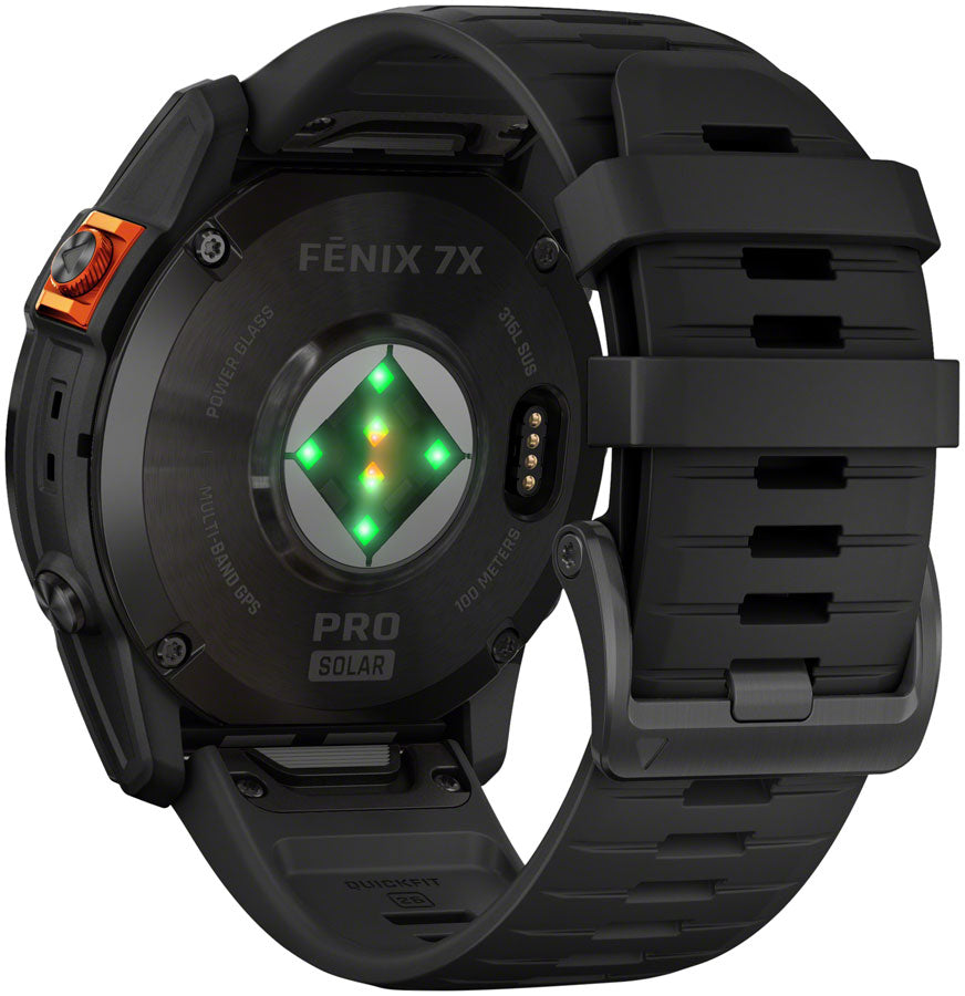 Garmin fenix 7X Pro Solar Smartwatch - 51mm, Slate Gray Case, Black Band - Fitness Computers - fenix 7X Pro Solar Smartwatch