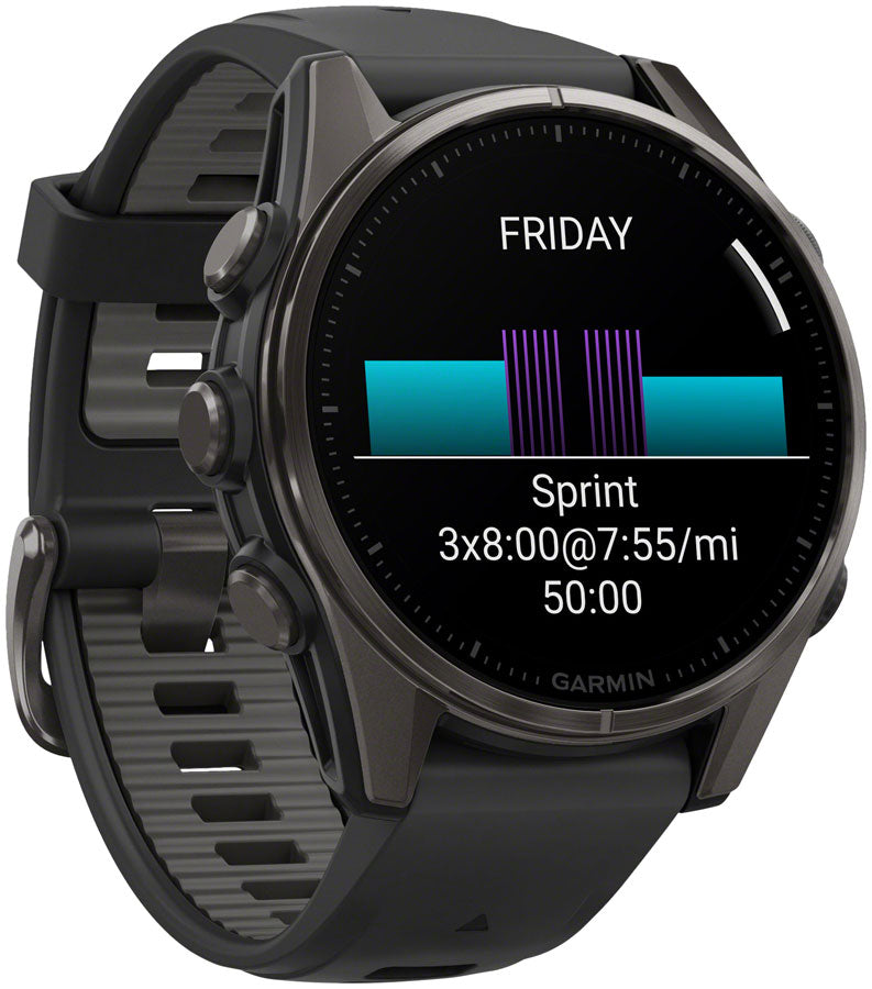Garmin fenix 8 Smartwatch - 43mm, AMOLED, Sapphire, Carbon Gray 