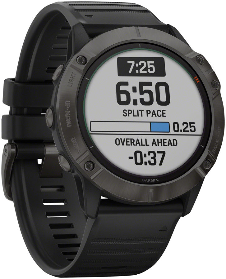 Garmin Fenix 6X Pro Solar GPS Watch - Carbon Gray/Black MPN: 010-02157-20 UPC: 753759232634 Fitness Computers Fenix 6X Pro Solar GPS Watch