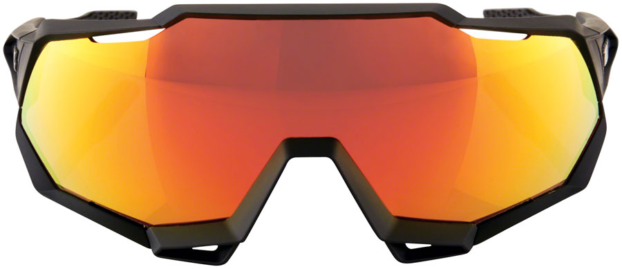 100% Speedtrap Sunglasses - Soft Tact Black, HiPER Red Multilayer Mirror Lens - Sunglasses - Speedtrap Sunglasses
