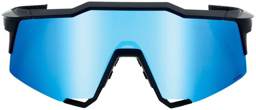 100% Speedcraft Sunglasses - Matte Black, HiPER Blue Multilayer Mirror Lens - Sunglasses - Speedcraft Sunglasses