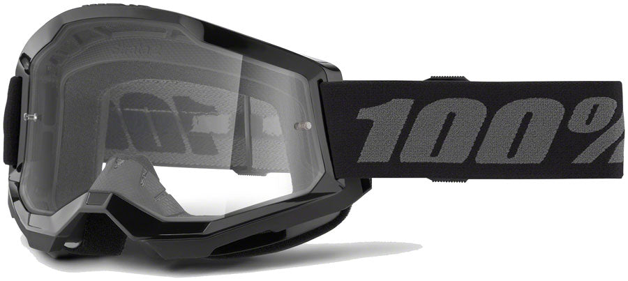 100% Strata 2 Goggles - Black/Clear