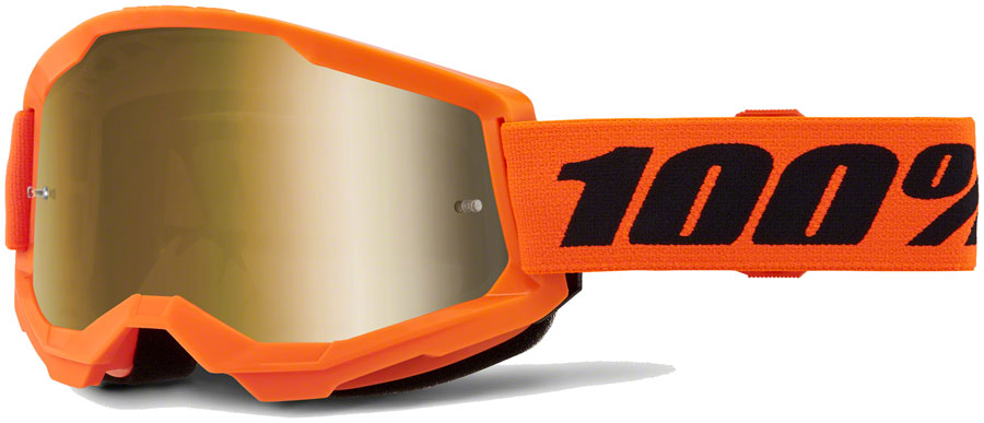 100% Strata 2 Goggles - Neon Orange/Mirror Gold MPN: 50028-00015 UPC: 196261045390 Goggle Strata 2 Goggles