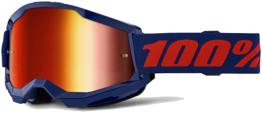 100% Strata 2 Goggles - Navy/Mirror Red MPN: 50028-00021 UPC: 196261045451 Goggle Strata 2 Goggles