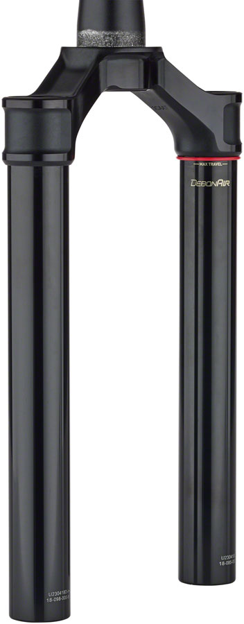 RockShox Crown/Steerer/Uppertube - Debonair 29 Boost 44 Offset Aluminum Taper Black Ano SID SL Ultimate, 35mm, 100-120mm - Crown/Steerer/Uppertube Assembly - 38mm Crown/Steerer/Upper Tube Assembly