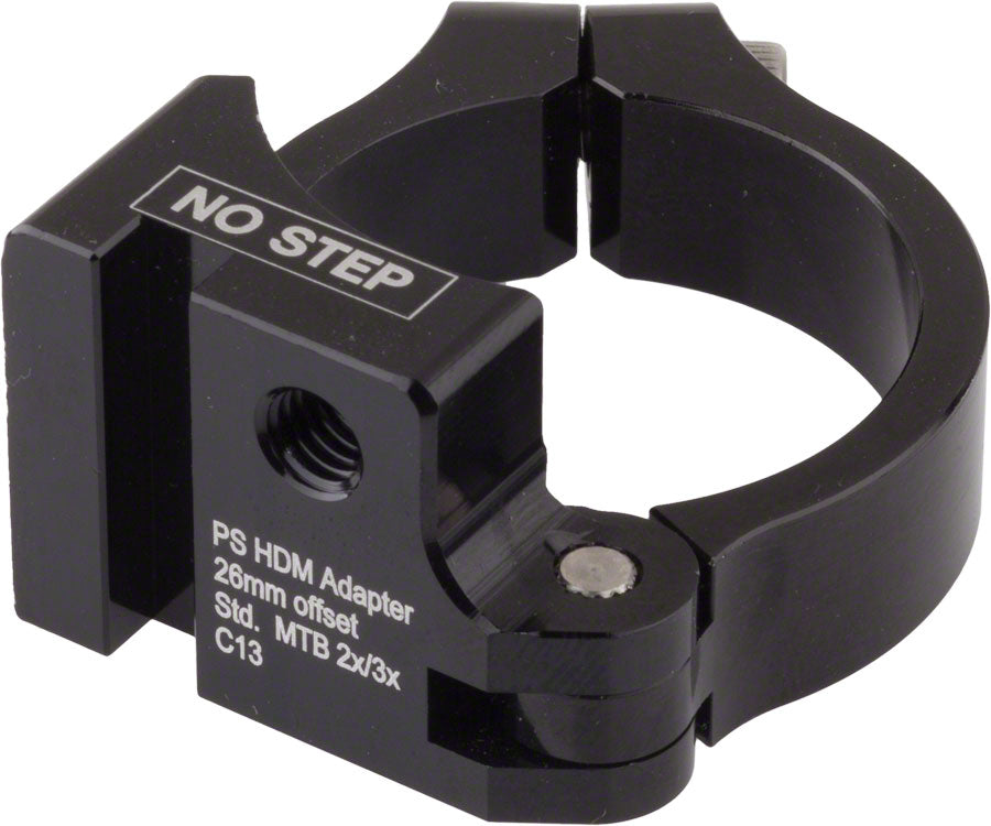 Problem Solvers Direct Mount Adaptor, 26mm offset, 68/73mm BB, 34.9mm clamp w/shims for 31.8 MPN: 03-000068-02  BLACK UPC: 708752064379 Front Derailleur Adaptor Direct Mount Adaptor