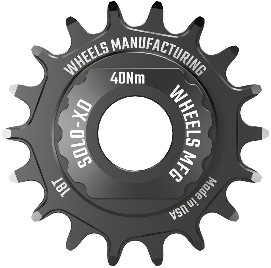 Wheels Manufacturing SOLO-XD XD/XDR Single Speed Conversion Kit - 18t, For SRAM XD/XDR Freehub, Black - Driver and Single Cog - Solo-XD XD/XDR Single Speed Conversion Kit
