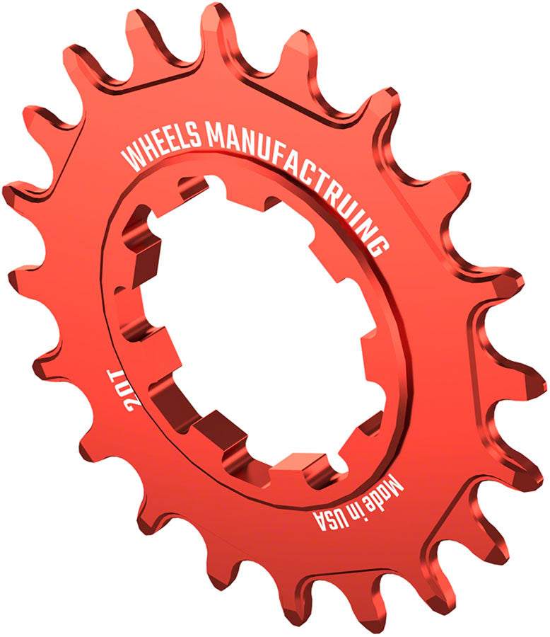 Wheels Manufacturing SOLO-XD Cog - 20t, Red - Driver and Single Cog - Solo-XD Cog