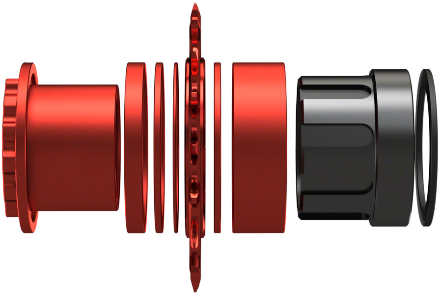 Wheels Manufacturing SOLO XD XD XDR Single Speed Conversion Kit 18t For SRAM XD XDR Freehub Red