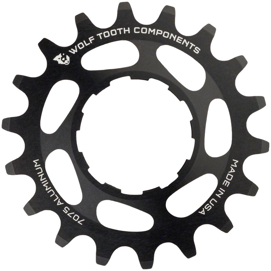 Wolf Tooth Single Speed Aluminum Cog: 18T, Compatible with3/32" chains MPN: AL-SS-COG18 UPC: 812719020831 Driver and Single Cog Alloy Singlespeed Cog
