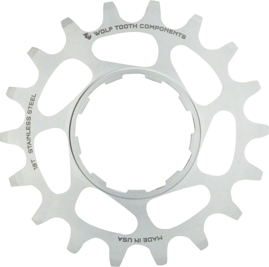 Wolf Tooth Single Speed Stainless Steel Cog: 16T, Compatible with 3/32