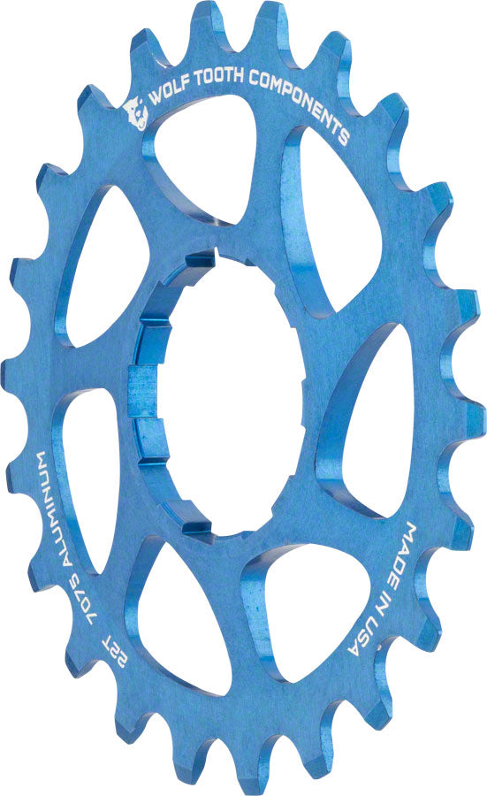 Wolf Tooth Single Speed Aluminum Cog: 22T, Compatible with 3/32" Chains, Blue MPN: AL-SS-BLU-COG22 UPC: 812719023191 Driver and Single Cog Alloy Singlespeed Cog
