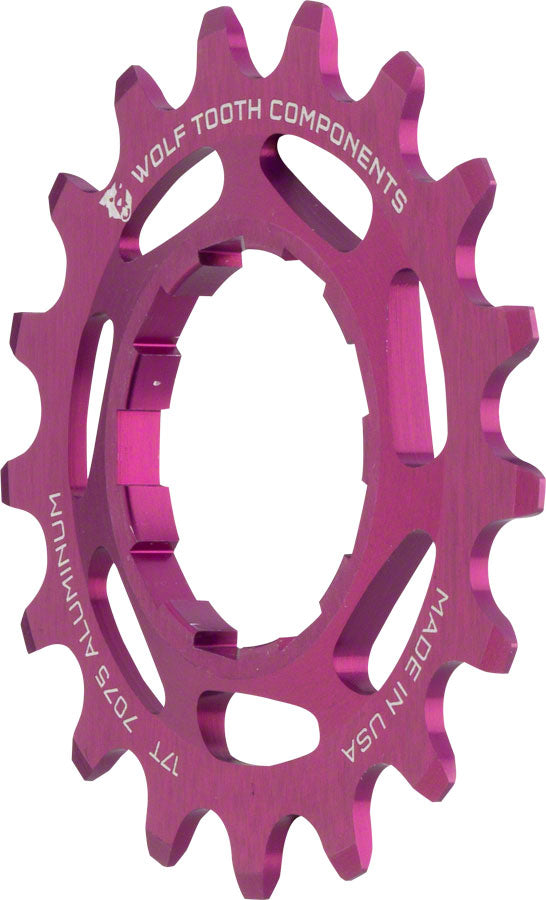 Wolf Tooth Single Speed Aluminum Cog: 17T, Compatible with 3/32