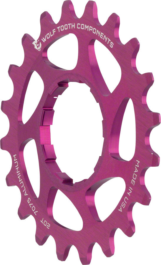 Wolf Tooth Single Speed Aluminum Cog: 20T, Compatible with 3/32" Chains, Purple MPN: AL-SS-PRP-COG20 UPC: 812719023238 Driver and Single Cog Alloy Singlespeed Cog