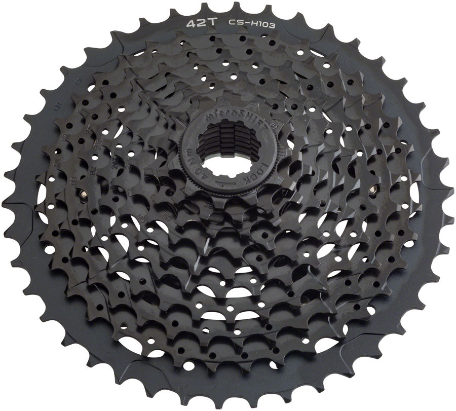 microSHIFT H10 Cassette 10 Speed 11 42t Black Cassettes Worldwide Cyclery