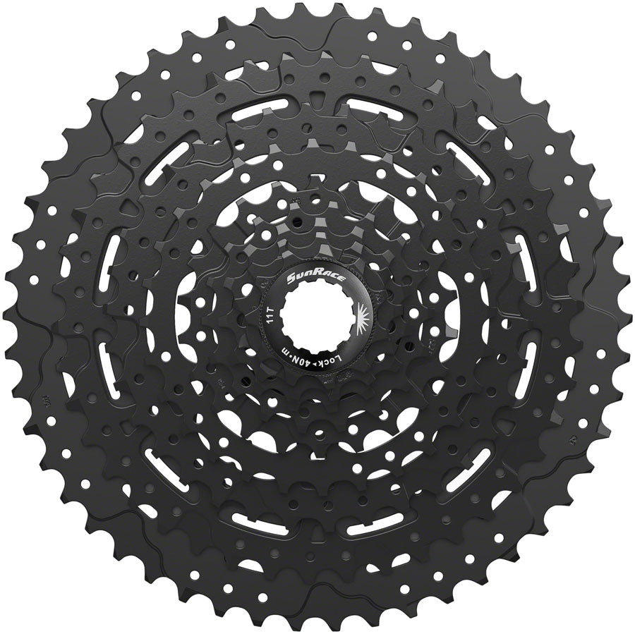SunRace M993 Cassette - 9 Speed, 11-50t, ED Black, Alloy Spider and Lockring