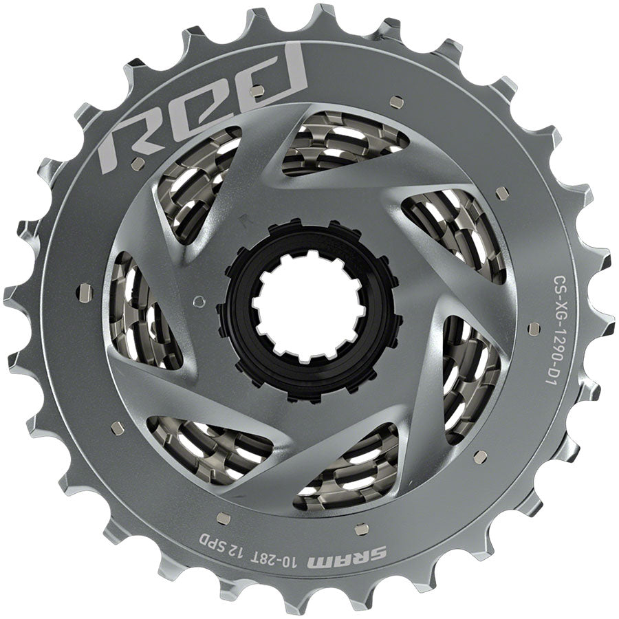 SRAM RED AXS XG-1290 Cassette - 12 Speed, 10-28t, Silver SRAM RED AXS XG-1290 Cassette - 12 Speed, 10-28t, Silver