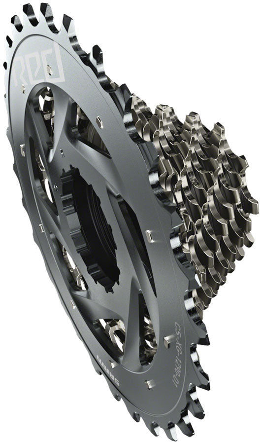 SRAM RED AXS XG-1290 Cassette - 12 Speed, 10-28t, Silver, For XDR Driver Body, D1 MPN: 00.2418.087.001 UPC: 710845822742 Cassettes RED AXS XG-1290 12-Speed Cassette