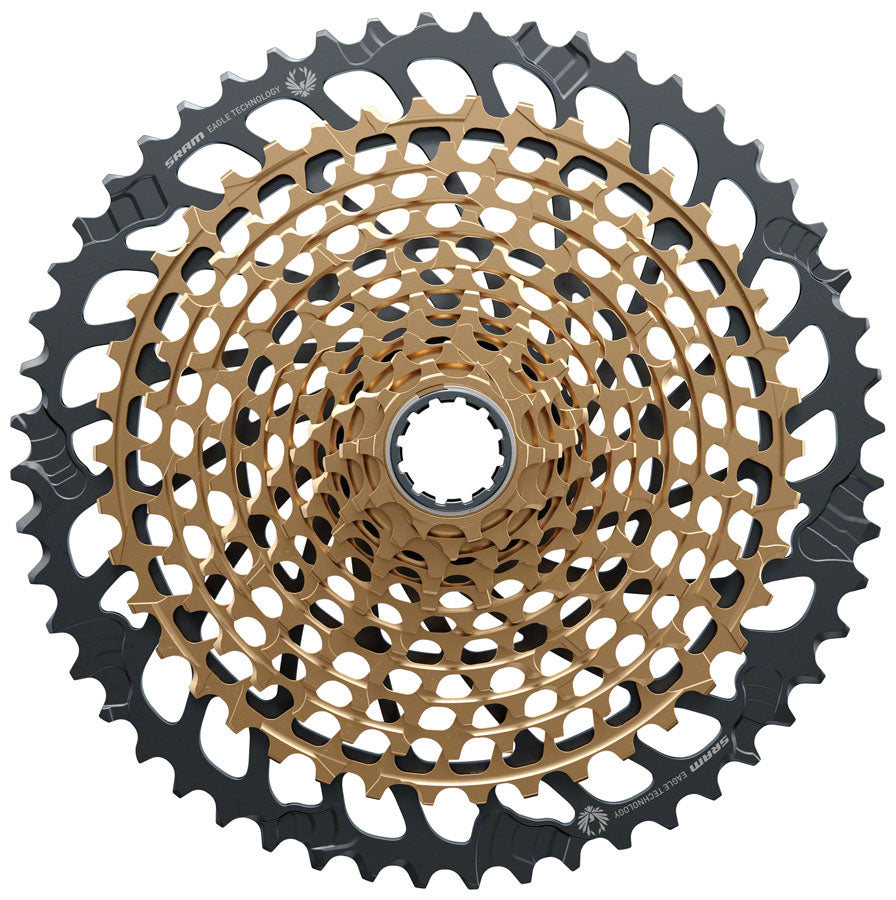 SRAM XX1 Eagle AXS XG-1299 Cassette - 12-Speed, 10-52t, 520% Range, Gold, For XD Driver Body