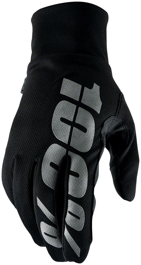 100% Hydromatic Gloves - Black, Full Finger, Large