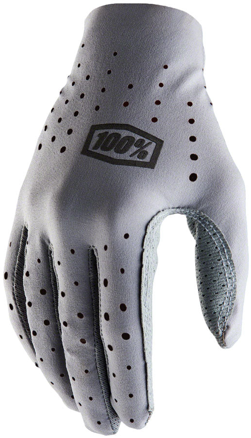 100% Sling Gloves - Gray, Full Finger, Medium