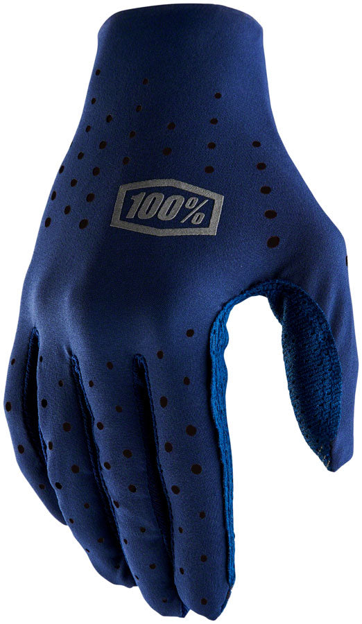 100% Sling Gloves - Navy, Full Finger, Large