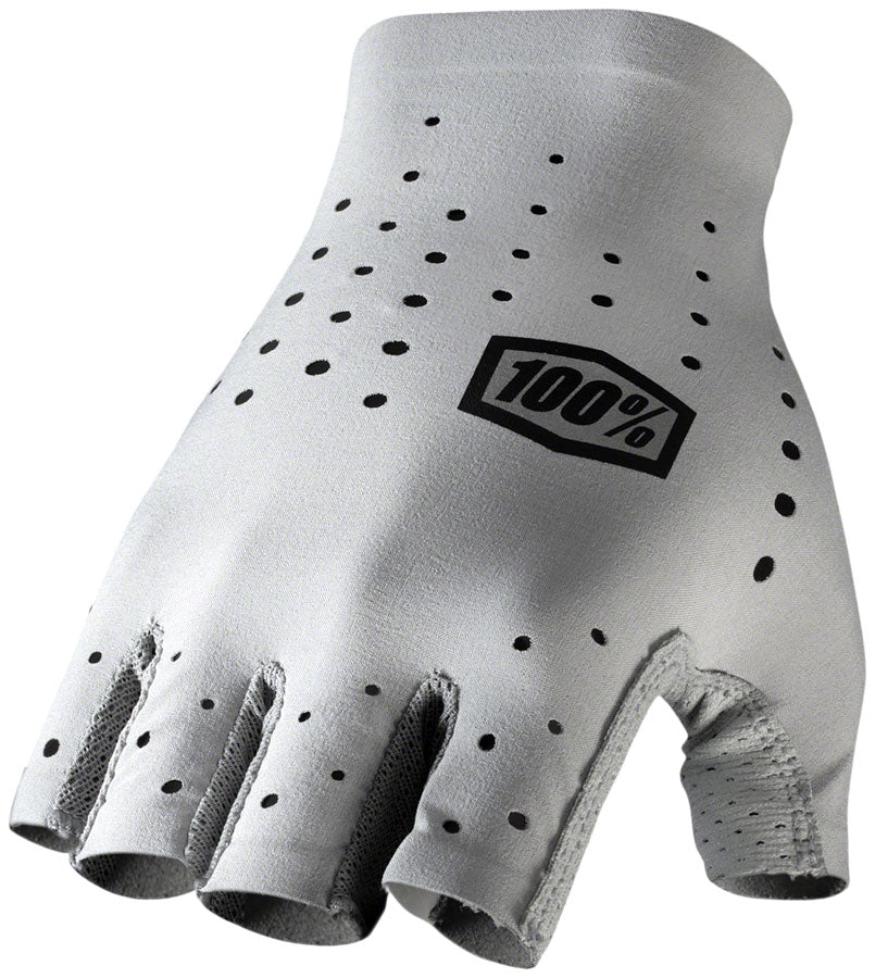 100% Sling Gloves - Gray, Short Finger, Large