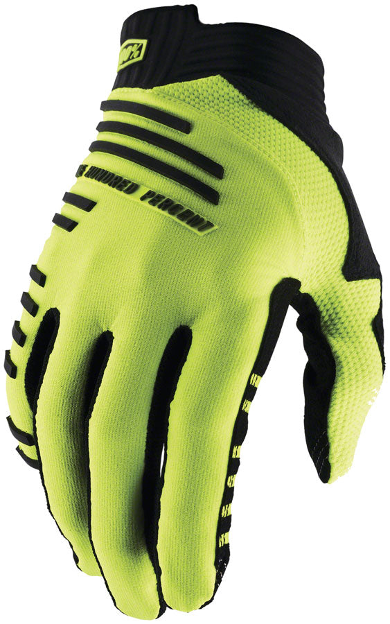 100% R-Core Gloves - Flourescent Yellow, Full Finger, X-Large