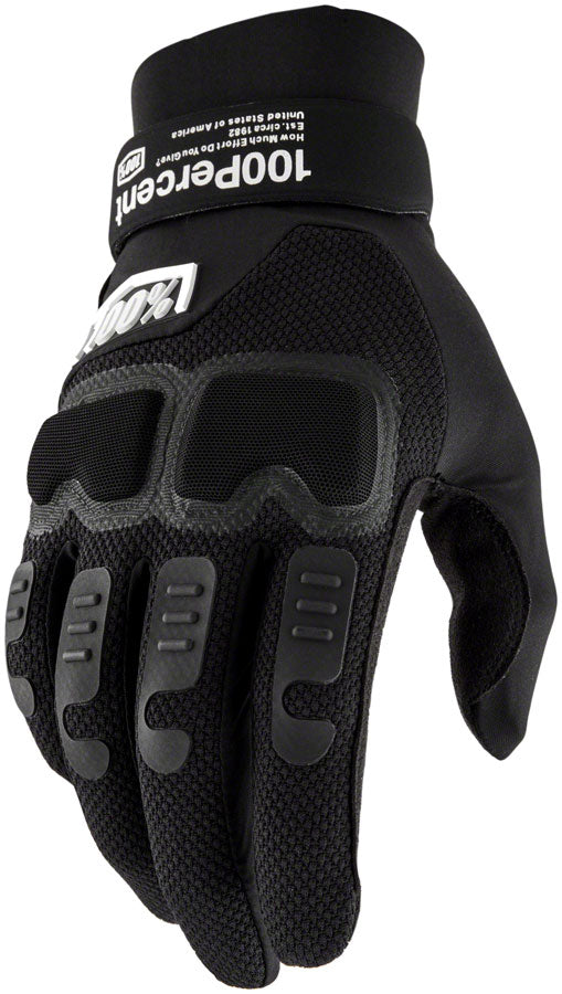 100% Langdale Gloves - Black, Full Finger, Men's, Medium