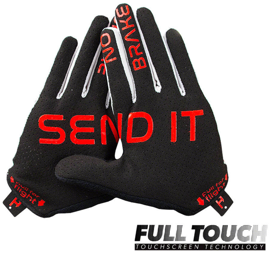 Handup Vented Gloves - Shuttle Runner White, Full Finger, Large - Gloves - Vented Shuttle Runner White Gloves