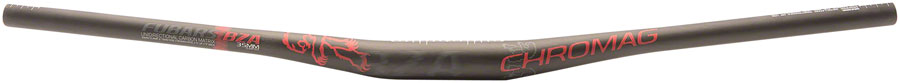 Chromag BZA Handlebar - 35mm Clamp, 15mm Rise, Black/Red