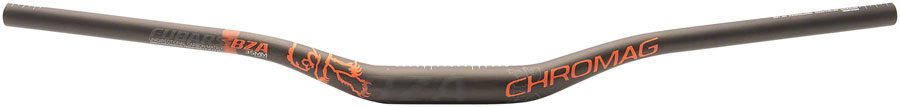 Chromag BZA Handlebar - 35mm Clamp, 15mm Rise, Black/Orange