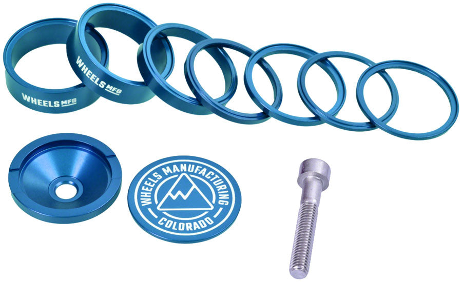 Wheels Manufacturing Pro StackRight Headset Spacer Kit - Teal