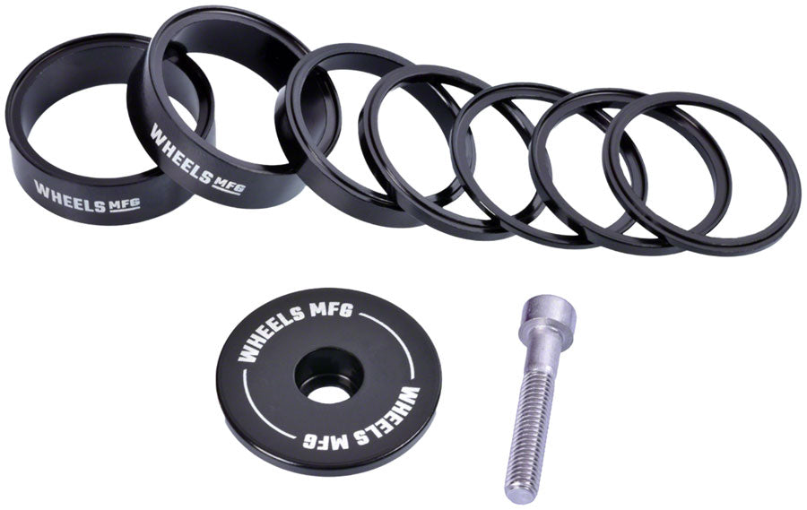 Wheels Manufacturing Essential StackRight Headset Spacer Kit Black