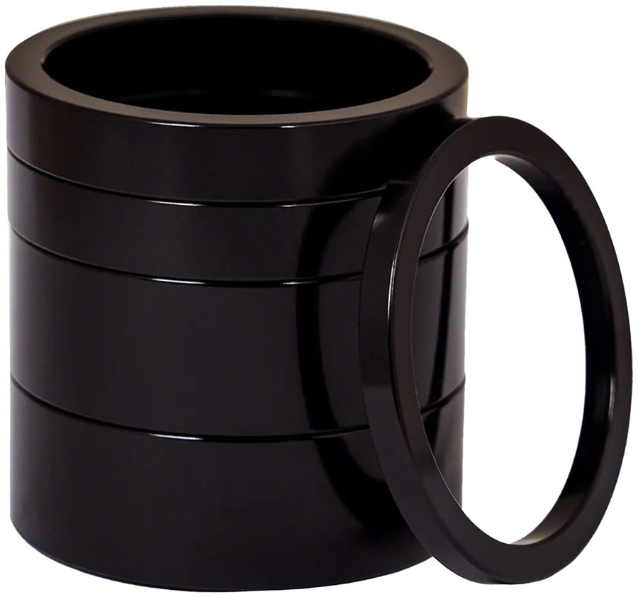 Chris King Headset Spacer Kit 2 Alloy, 11/8", Black Headset Stack Worldwide Cyclery