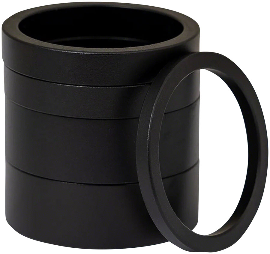 Chris King Headset Spacer Kit 2 Alloy, 11/8", Matte Black Headset Worldwide Cyclery