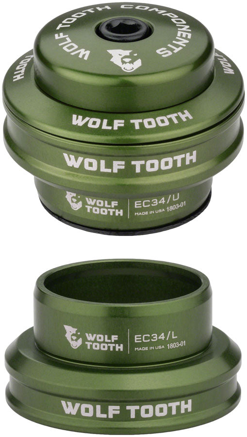 Wolf Tooth Premium Headset - EC34/EC34, Olive MPN: EC34U-EC34L-OLV UPC: 810006808476 Headsets Premium Headset